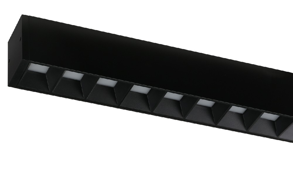 Appline LED linear light  Louver T in black